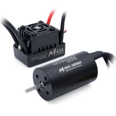 SURPASS HOBBY M2845/M540 All Black Waterproof Brushless Motor W/ M45A Waterproof ESC 4.0 Connector Suitable for 1/14 Model RC Car Parts
