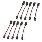 10 PCS JR Plug Male to Female Servo Extension Cable 3P 100mm 30Core for Futaba and JR Servos / RC Cars Airplanes Helicopters