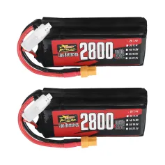 ZOP Power 7.4V 2800mAh 25C 2S LiPo Battery With XT30 Plug for RC Drone
