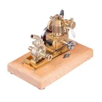OKMO M16C Air-cooled Single Cylinder 4-strokes Mini Vertical Gasoline Speed-controlled IC Engine Model with Water Vane Pump Science Discovery Education Desktop Decorations Collection Toys