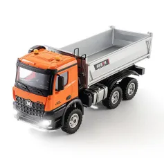 Huina 1598 2.4G 14CH 6WD RC Car Dump Truck RTR Half Alloy Full Proportional Control Simulation Sound and Light Vehicle Model