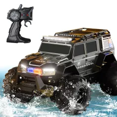 TCS33 1/14 2.4G 4WD 4CH RC Auto Anfibia Polizia Fuoristrada Giocattolo Impermeabile