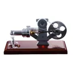 STARPOWER QX-FD-01 Stirling Engine Generator Model Wooden Base Physics Experiment Science Discovery Production Invention Gift Collection Toys