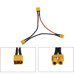 Amass XT30 Serisi Pil Paketi Bağlantı Adaptörü Kablosu 1 Dişi - 2 Erkek 18AWG 10CM Kablo RC Lipo Pil için
