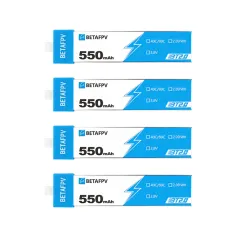 4PCS BETAFPV BT2.0 550mAh 1S 40C for BETAFPV Meteor75 Pro FPV Racing Drone