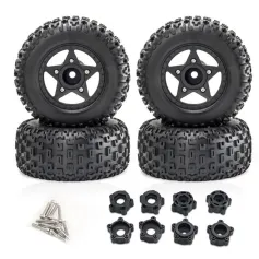 4PCS D232 Upgraded Off-Road Tires Wheels for 1/8 1/10 Short Course Truck RC Cars Vehicles Models Parts Accessories