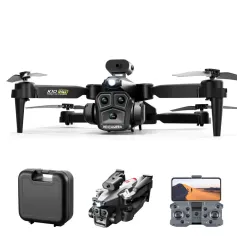 XKJ K10 MAX Upgrade Three Camera WiFi FPV with 4K ESC 3 Lens 360° Obstacle Avoidance Optical Flow Positioning Foldable RC Drone Quadcopter RTF