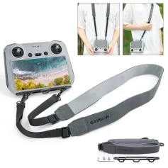 Sunnylife RC Smart Remote Control Lanyard Neck Strap PU Leather Adjustable Hanging Buckle Rope for DJI Mini 3 PRO Screen Controller