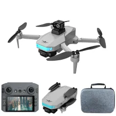 KFPLAN KF107 MAX GPS 5G WiFi FPV with LCD Screen Controller 720P HD Dual Camera Servo Gimbal 360° Obstacle Avoidance Brushless Foldable RC Drone Quadcopter RTF