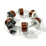 NIKOLATOY Electromagnetic Coil Accelerator 6 Coils DIY Creative Novel High-Tech Desktop Ornaments Science Discovery Physics Enlightenment Toys