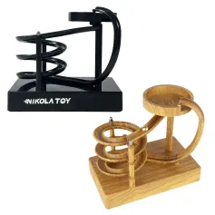 NIKOLATOY Electromagnetic Acceleration Perpetual Motion Machine Model Bulit-in Battery Desktop Ornaments Science Discovery Toys