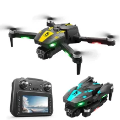 PJC M5S WiFi FPV med 4,5 tommers LCD-skjermkontroller HD Dobbelt kamera Servo Gimbal Optisk Strømning Posisjonering Børsteløs Sammenleggbar RC Drone Quadcopter RTF