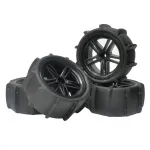4PCS Sandy Beach Tires Wheels 12mm Hex for 1/10 1/12 9125 X03 F22A RC Car Vehicles Model Parts