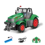 Landi QH205 1/24 27MHZ 4CH RC Car Farmer Series Wood Simulated Transport Model Light Sound Remote Control Toys Boys Dump Truck Engineering Vehicle Set Kids Gifts