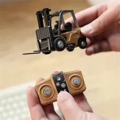 TRASPED HG-4-243 RTR 1/64 2.4G Mini RC Car Alloy Forklift Support App Remote Controlled LED Light Sound Engineering Vehicle Desktop Toys Model Collection Gift For Boys