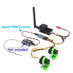 Sistema FPV a lungo raggio EWRF Trasmettitore VTX wireless da 5,8 Ghz 2 W FPV 2000 mW e doppia videocamera a 3 canali CMOS 1000TVL per RC Drone