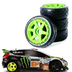 4PCS 1/8 Rally Drift On-Road Tires Wheels 17mm Hex for ARRMA INFRACTION LIMITLESS FELONY F1 ZD RC Car Vehicles Model Parts
