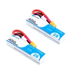 2PCS BETAFPV 7.4V 450mAh 45C 2S LiPo Battery XT30 Plug for Flywoo FlyLens 85 Betafpv Pavo Pico Metro85 Metro85 HD Beta75X Whoop RC FPV Racing Drone