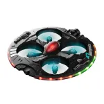 4DRC V47 UFO WiFi FPV with Dual Camera One-Key Throwing Spray Optical Flow Hover Colorful LED Circle Protection Kids Gifts 2.4G 4CH 6-Axis Remote Control RC Toys Drone Quadcopter RTF
