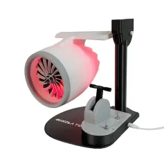 NIKOLATOY Creative Desktop JetFan Turbine Engine Shape Equipped with Humidifier Red/Blue Tail Lights Science Discovery Toys