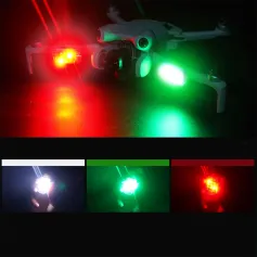 BRDRC Universal Night Flying LED Flash Light Rechargeable Warning Signal Lamp AntiCollision Strobe Blinker for DJI NEO / Mini 4K / Mini 4 PRO / Mavic 3 / AIR 3 / AVATA 2 Drone