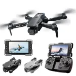 WLRC M10 WiFi FPV with 5.6inch Photographable Detachable Display Screen Controller Dual Camera Servo Gimbal Optical Flow Hover Brushless Foldable RC Drone Quadcopter RTF