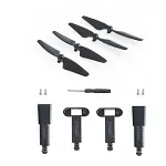 Spring Heightened Extended Landing Gear Skid Shock Absorber Leg Tripod with Propeller Props Blade Set for SJRC F22 / F22S 4K PRO RC Drone Quadcopter