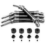 Upgraded Metal Front Rear CVD Drive Shaft w/ Hex Adapter for SLASH 4x4 Huan QI 727 1/10 RC Cars Vehicles Models Parts