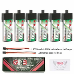 6Pcs Gaoneng 3.8V 350mAh 70C 1S LiHV Battery A30 Plug for Emax Tinyhawk S BetaFPV Beta75X BETAFPV BT2.0