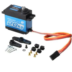 Servo digitale impermeabile Power HD LW-20MG blu con denti in metallo a coppia elevata per auto da arrampicata, braccio meccanico, robot