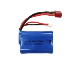HBX M16120T 7.4V 1500mAh 15C 2S Li-ion Battery T Plug for 16889 1601 Brushed Brushless RC Car Vehicles
