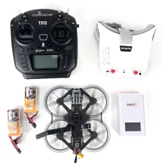 DarwinFPV CineApe 25 Analog 2.5 pollici 4S Cinematic Whoop RC FPV Racing Drone RTF con telecomando RadioMaster TX12 Mark II e occhiali FPV