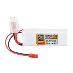 ZOP Power 11.1V 800mAh 25C 3S Lipo Battery JST Plug