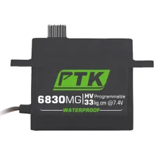 PTK 6830 MG 30kg High Torque 180° Stainless Steel Gear Metal Digital RC Servo for Robot Fixed Wing Car and Aircraft Model