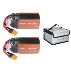 [EU/EUA Direto] 2 peças ISDT BattAir 2ª geração 22,2 V 1300 mAh 80C 6S Bateria LiPo inteligente XT60 Plugue Controle de aplicativo sem fio compatível com SpeedyBee Master 5 V2/GEPRC MARK5/DarwinFPV CineApe35/BETAFPV Pavo35/iFlight Nazgul5 Drones de corrid