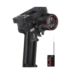 HOTRC CT-10B 2.4GHz 10CH FHSS 2.4-Inch Color Screen Transmitter With F-10A 2.4GHz 10CH PWM Receiver for RC Car Boat Tank Models