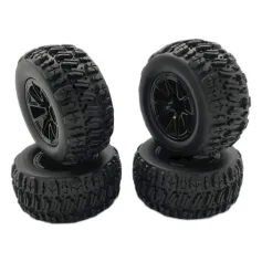 4 ADET Yükseltilmiş Lastikler Tekerlekler Wltoys 144010 MJX 14209 14210 1/14 1/16 RC Arabalar Araçlar Modeller Yedek Parçalar