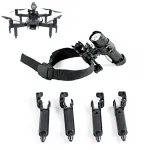 Spyruoklinis padidintas prailgintas važiuoklės "Gimbal Slydimo" amortizatoriaus kojų trikojis su naktinio užpildymo LED šviesos žibintuvėliu, skirtu "Hubsan ACE PRO / ACE SE RC" drono quadcopter