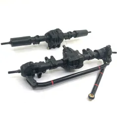 2PCS Front Rear Straight Bridge Axle for 1/10 RC Rock Crawler Axial SCX10 90046 AR44 