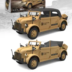 HG HG4-51 TRASPED 1/18 2.4G 4WD RC Car STEYR 1500A Command Vehicle LED Light Simulated Sound Smoke Crawler Off-Road Climbing Truck RTR Full Proportional Models Toys