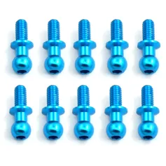 10 peças de hastes de tração de metal, amortecedores, cabeça esférica M3 para TAMIYA TT01 TT02 D5 1/10 RC, modelos de veículos de estrada, brinquedos, peças de reposição 53640