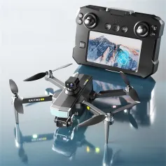 XKJ KAI TWO 249g GPS 5G WiFi FPV with 4K ESC HD Dual Camera 3-Axis Mechanical Gimbal 5.6\ Touchable LCD Screen Controller 360° Obstacle Avoidance Brushless Foldable RC Drone Quadcopter RTF