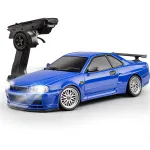 LDRC 1899/A99 RTR 1/18 2.4G RWD RC Car Drift GTR R34 Optional Gyro LED Light On-Road Full Proportional Alloy Body Shell Racing Vehicles Models Toys