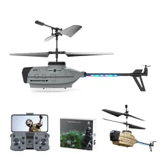 KY202 Black Bee 4CH 6 Eksenli 4K Çift Kamera Hava Hareketi Engellerden Kaçınma Akıllı Hover RC Helikopteri RTF