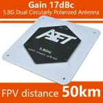 AET 5.8GHz 17dBi Directional Circular Polarized FPV Antenna for Long Rang RC Drone Airplane