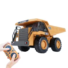 1048 RC Dump kamyon 1/24 2.4GHz 9CH RC Machin Konstriksyon Kamyon Jeni 40min jwe Tan Jwe Machin ak limyè Jwèt Kado Mizik pou Timoun yo