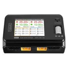 ToolkitRC M6D 500W 15A Carregador e Descarregador Duplo Inteligente DC de Alta Potência para Bateria 1-6S Lipo LiHV Lion NiMH Pb