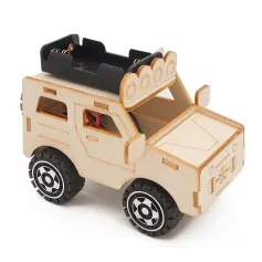 Innovative Technology Small Production for Jeep Car Electric Toy Student Scientific Experiment DIY Handmade Model School Supplies