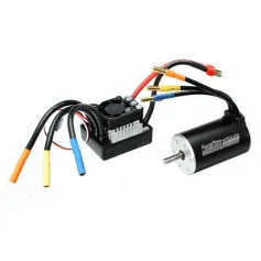 Racerstar 3660 มอเตอร์ไร้เซ็นเซอร์กันน้ำแบบไร้แปรงถ่าน 80A ESC สำหรับรถแข่งแรลลี่ระยะสั้น 1/8 1/10 สีฟ้า/ดำแบบสุ่ม