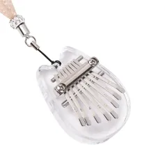 Muspor Piano de Polegar Portátil Mini Kalimba de Cristal Instrumento Musical de 8 Teclas Mini Piano de Polegar para Iniciantes Acessórios Musicais